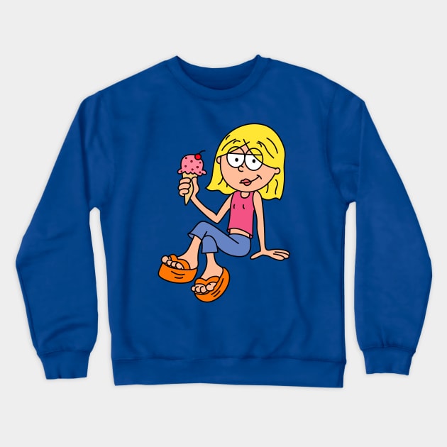 Lizzie with Ice-Cream Crewneck Sweatshirt by artxlife